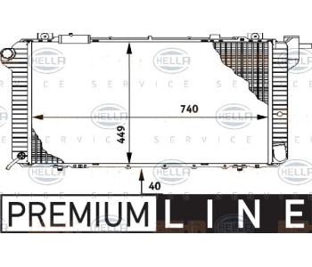 Воден радиатор HELLA за NISSAN PATROL IV GR (Y60) от 1987 до 1998