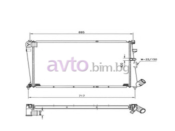 Воден радиатор размер 640/385/24 за CITROEN XM (Y4) комби от 1994 до 2000