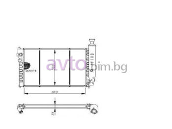 Воден радиатор размер 610/360/32 за PEUGEOT 405 I (15E) комби от 1987 до 1992