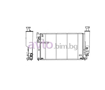 Воден радиатор размер 610/360/42 за PEUGEOT 405 I (15E) комби от 1987 до 1992