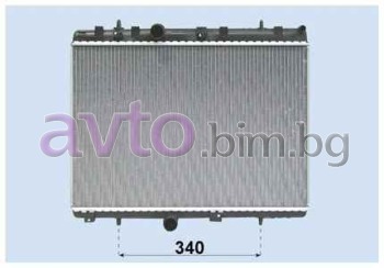 Воден радиатор размер 560/380/26 за CITROEN C2 (JM) от 2003 до 2009