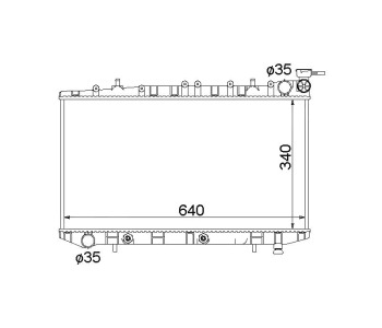 Воден радиатор P.R.C за NISSAN PRIMERA (P10) хечбек от 1990 до 1996