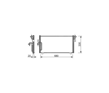 Кондензатор климатизации P.R.C за NISSAN PRIMERA (P11) хечбек от 1999 до 2002