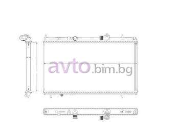Воден радиатор размер 705/380/32 за PEUGEOT 607 (9D, 9U) от 2000 до 2010