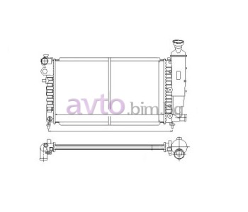 Воден радиатор размер 530/320/22 за PEUGEOT 106 II (1) от 1996 до 2004