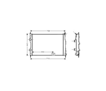 Воден радиатор P.R.C за NISSAN QASHQAI (J10, JJ10) от 2007 до 2013