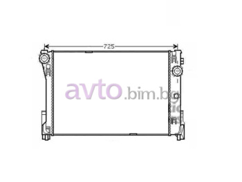 Воден радиатор размер 642/440/16 за MERCEDES C (W204) седан от 2007 до 2014