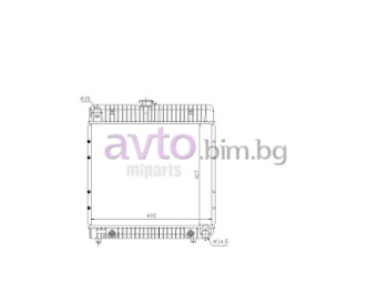 Воден радиатор размер 495/415/32 за MERCEDES (W123) седан от 1976 до 1985