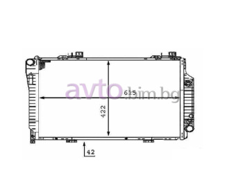 Воден радиатор размер 610/425/32 за MERCEDES C (W202) седан от 1993 до 2000