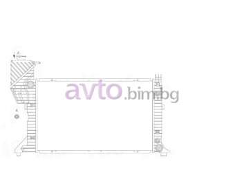 Воден радиатор размер 680/410/36 за MERCEDES SPRINTER T1N (W903) 3T товарен от 1995 до 2006