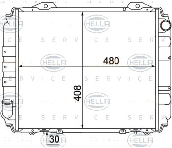 Воден радиатор HELLA за NISSAN VANETTE (C22) пътнически от 1986 до 2011