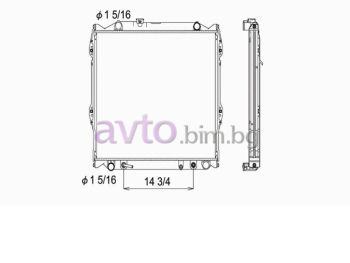 Воден радиатор размер 640/575/26 за TOYOTA 4RUNNER (_N18_) от 1995 до 2002