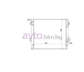 Воден радиатор размер 650/590/32 за TOYOTA LAND CRUISER (J120) от 2002 до 2009