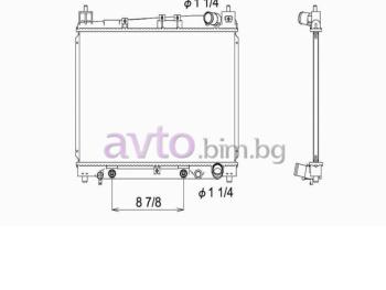 Воден радиатор размер 490/345/16 за TOYOTA YARIS VERSO от 1999 до 2005