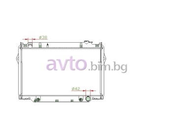 Воден радиатор размер 718/425/36 за TOYOTA LAND CRUISER (J80) от 1990 до 1998
