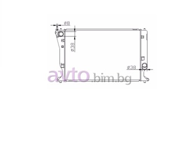 Воден радиатор размер 623/415/32 за TOYOTA AVENSIS (_T25_) комби от 2003 до 2008