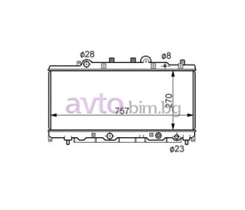 Воден радиатор размер 755/270/16 за FIAT PUNTO (176) от 1993 до 1999