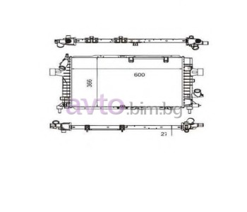 Воден радиатор размер 600/370/26 за OPEL ASTRA H (L70) товарен от 2004 до 2013