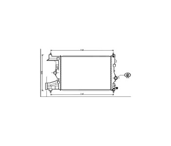 Воден радиатор размер 580/395/26 за OPEL ASTRA J (P10) хечбек от 2009 до 2015