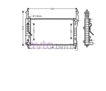 Воден радиатор размер 670/410/26 за OPEL ANTARA от 2006