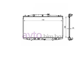 Воден радиатор размер 715/400/16 за HONDA ACCORD VII (CM) от 2002 до 2008