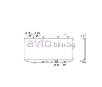 Воден радиатор размер 630/325//16 за HONDA CIVIC VIII (FN, FK) хечбек от 2005 до 2011