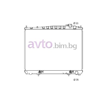 Воден радиатор размер 690/500/22 за NISSAN PATHFINDER II (R50) от 1996 до 2004