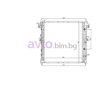 Воден радиатор размер 580/555/26 за SSANGYONG ACTYON I от 2005 до 2012