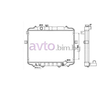 Воден радиатор размер 585/400/32 за HYUNDAI H-1 (TQ) товарен от 2008