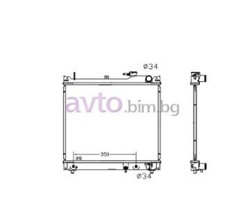 Воден радиатор размер 525/425/16 за SUZUKI GRAND VITARA I (FT, HT) от 1998 до 2006