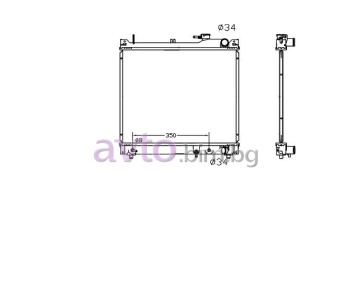 Воден радиатор размер 525/425/16 за SUZUKI GRAND VITARA I (FT, HT) от 1998 до 2006