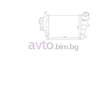 Интеркулер размер 240/195/62 за ALFA ROMEO 156 (932) от 1997 до 2003
