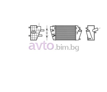 Интеркулер размер 200/188/65 за AUDI A4 кабриолет (8H7, B6, 8HE, B7) от 2002 до 2009