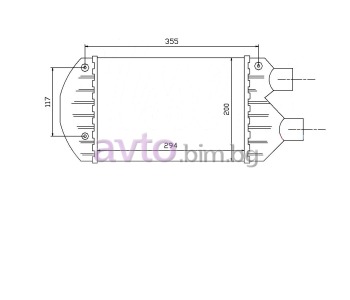 Интеркулер размер 295/200/62 за FIAT BRAVO I (182) от 1995 до 2001