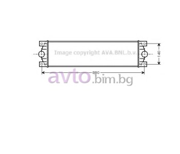 Интеркулер размер 680/175/38 за OPEL MOVANO (U9, E9) платформа от 1998 до 2010