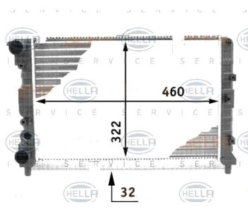 Воден радиатор HELLA за LANCIA DELTA I (831) от 1979 до 1994