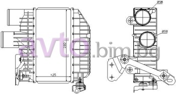 Интеркулер размер 260/125/66