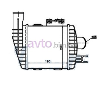 Интеркулер размер 205/190/90 за HYUNDAI TUCSON (JM) от 2004 до 2010