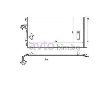 Климатичен радиатор размер 700/390/16 за VOLKSWAGEN TOUAREG (7LA, 7L6, 7L7) от 2002 до 2010