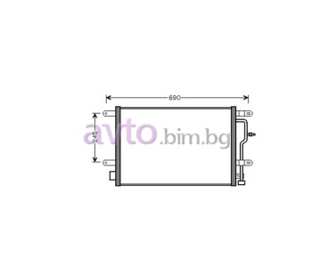 Климатичен радиатор размер 605/400/16 за AUDI A4 Avant (8ED, B7) от 2004 до 2008