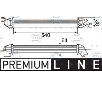 Интеркулер (охладител за въздуха на турбината) HELLA 8ML 376 746-451 за MINI ROADSTER (R59) от 2011 до 2015