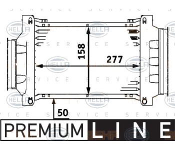 Интеркулер (охладител за въздуха на турбината) HELLA 8ML 376 723-431 за MINI COOPER (R50, R53) от 2001 до 2006