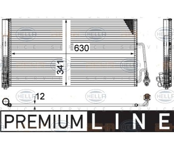 Кондензатор, климатизация HELLA 8FC 351 309-381 за MINI COOPER (R50, R53) от 2001 до 2006