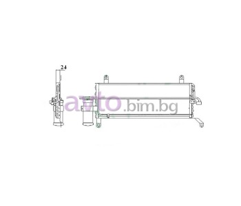 Климатичен радиатор размер 660/250/24 за FIAT PUNTO (176) кабриолет от 1994 до 2000