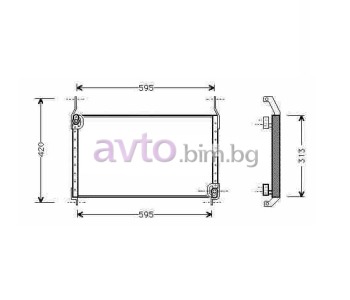 Климатичен радиатор размер 570/315/24 за FIAT BRAVO I (182) от 1995 до 2001
