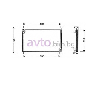 Климатичен радиатор размер 580/310/24 за FIAT BRAVO I (182) от 1995 до 2001
