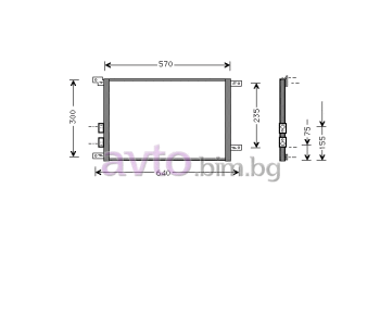Климатичен радиатор размер 570/340/16