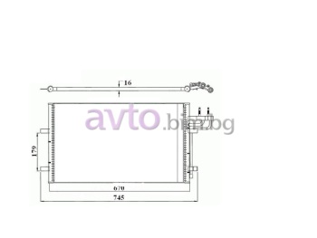 Климатичен радиатор размер 670/380/16 за FORD FOCUS II (DA) комби от 2004 до 2012