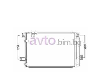 Климатичен радиатор размер 645/370/16 за TOYOTA AVENSIS (_T25_) комби от 2003 до 2008