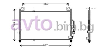 Климатичен радиатор размер 600/320/25